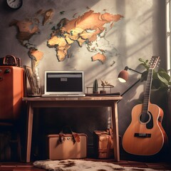 guitar in the room