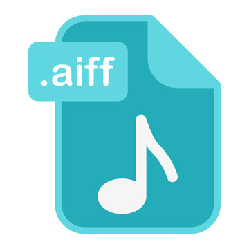 AIFF Audio Icon, High-Quality AIFF Format, Music File Illustration, Digital Audio Graphic, Sound Recording Symbol