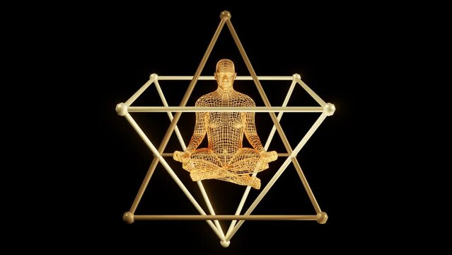 Polyhedron merkaba meditation with levitation 4K

