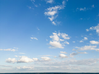 Naklejka na ściany i meble Clouds and blue sky over Thetford in Norfolk, UK