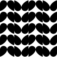 Seamless pattern with geometric motifs in black and white. Vector illustration.