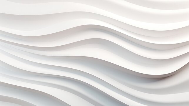 A minimalist, modern abstract white waves. © Vusal