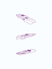 illustration of a purple boat vector design template