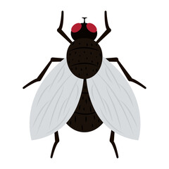 Isolated colored fly insect animal icon Vector