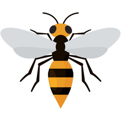 Isolated colored wasp insect animal icon Vector