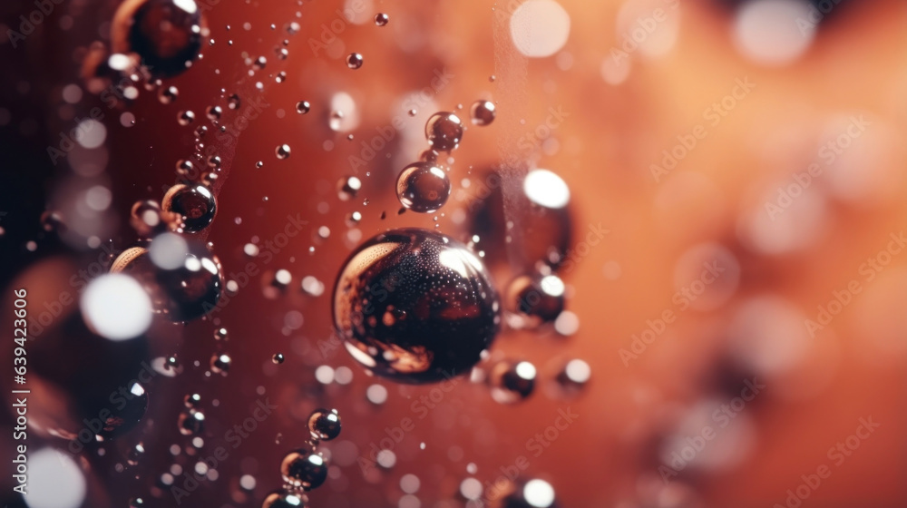 Poster an aweinspiring view of the tiny bubbles of carbon dioxide that form and disintegrate in the depths 