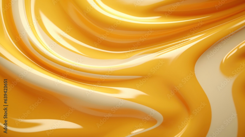 Poster thick and creamy aioli sauce in a macro shot with the slow motion reveals the swirls and curves with