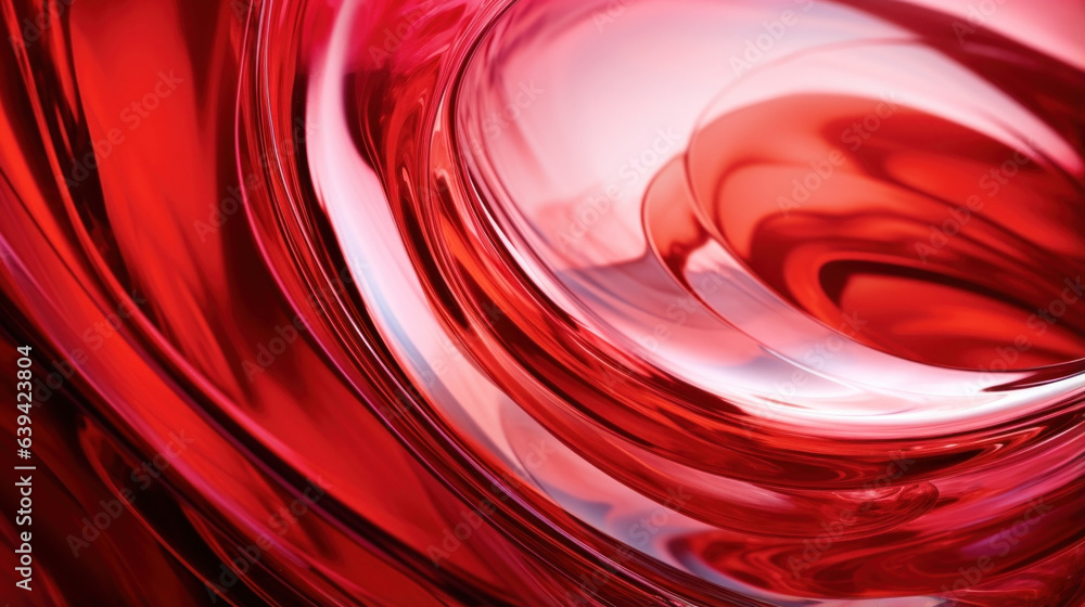 Poster luxurious swirl of ruby red wine as it slowly settles into its surrounding glass edges.