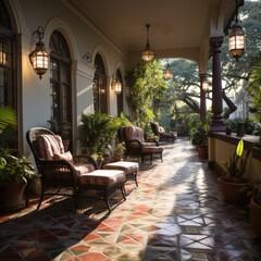 Obraz premium Delightful large colonial restored spanish brick 