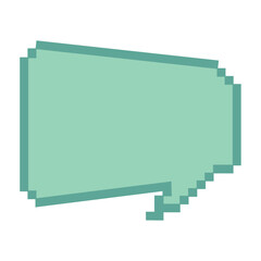 Isolated colored pixelated comic speech bubble chat Vector