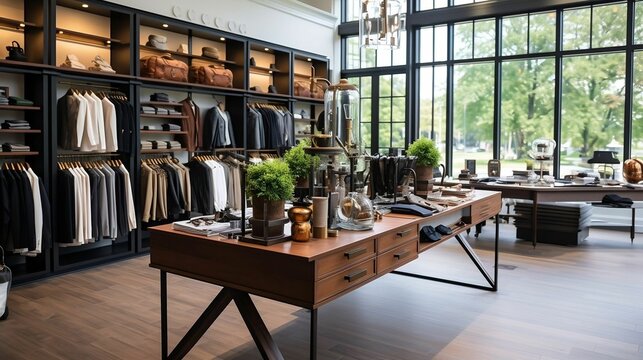 Upscale retail store with elegant displays
