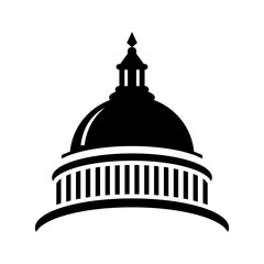Obraz premium capitol hill logo of united states vector illustration, american capitol hill icon