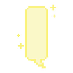 Isolated colored pixelated comic speech bubble chat Vector