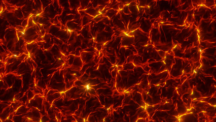 Abstract smooth fractal waves background. Fire like