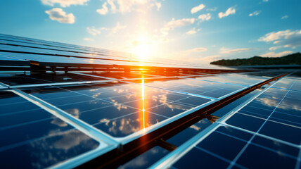 	
solar panel generously captures sunlight - obrazy, fototapety, plakaty
