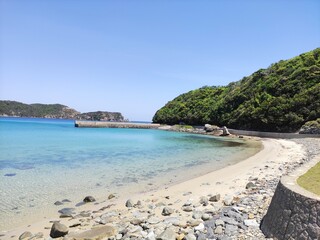 五島列島　頭ヶ島天主堂近くの海岸
