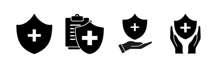 Obraz premium Health insurance icon vector. medical insurance icon