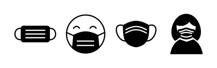 Face mask icon vector. medical Face Mask icon.