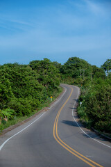 Traveling on beautiful roads along the way.