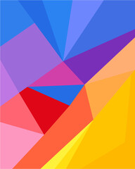 vector art geometric shapes colorful asymmetric work