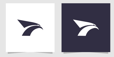 letter f with falcon logo design