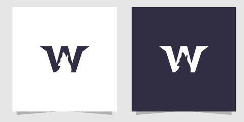 letter w with wolf logo design © Sejivva_STD