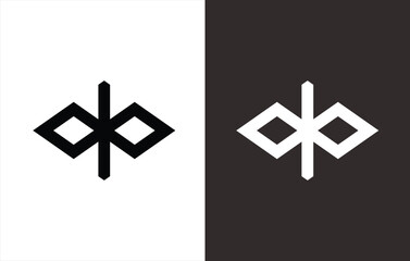 Obraz premium ABSTRACT MONOGRAM LOGO ABSTRACT DESIGN IN BLACK COLOR