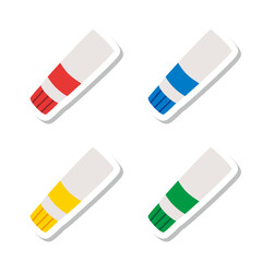 絵の具 チューブ ラベル  セット