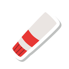 絵の具 チューブ ラベル  赤
