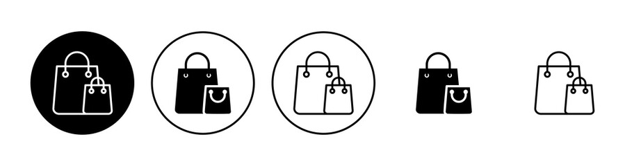Shopping bag icon set. shopping icon vector