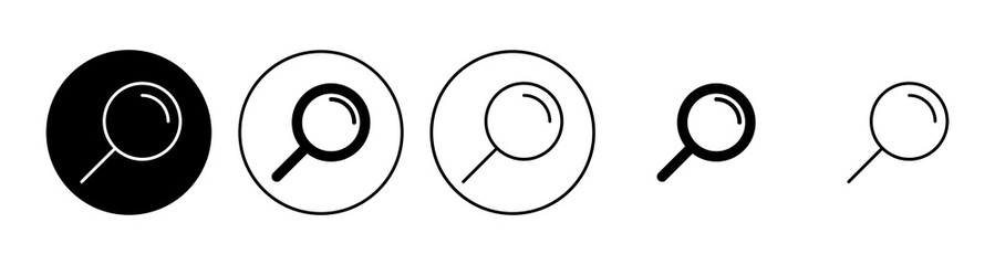 Search icon set. search magnifying glass icon