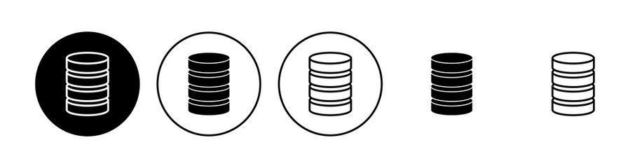 Database icon set. database vector icon