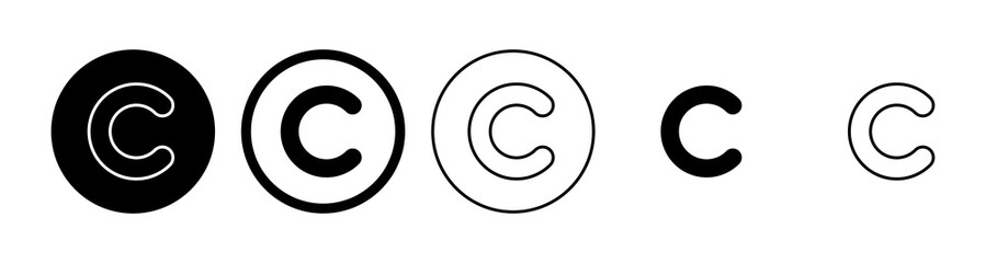 Fototapeta premium Copyright icon set. copyright symbols