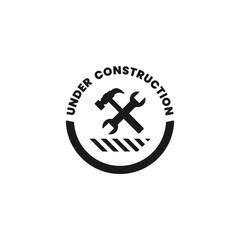 Obraz premium Under Construction Icon or Under Construction Sign Isolated On White Background. Under repair Icon. The best Under Construction Vector. Under Construction Plate or Plate is under repair.