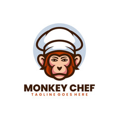 monkey chef mascot logo design