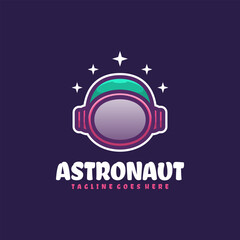 astronaut mascot logo design