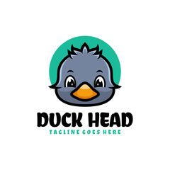 duck mascot logo design