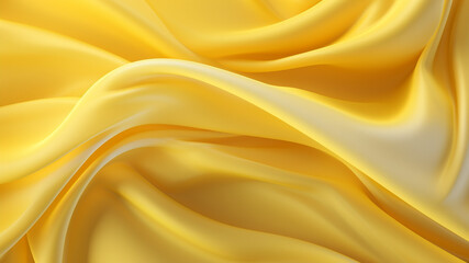 Obraz premium Elegance abstract soft focus wave glossy yellow fabric use for background
