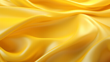 Fototapeta premium Elegance abstract soft focus wave glossy yellow fabric use for background
