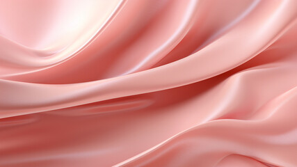 Elegance abstract soft focus wave glossy pink fabric use for background