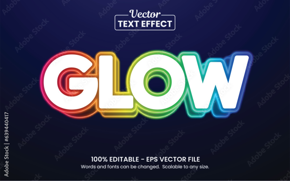 Aufkleber elegant and coloful text effect design, editable text effect.
