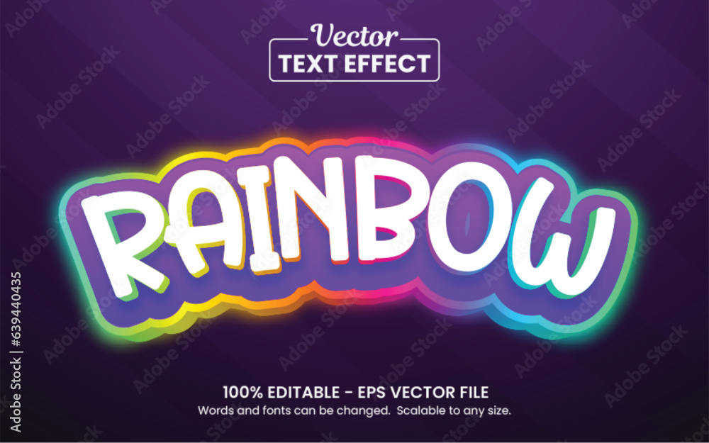Poster elegant and coloful text effect design, editable text effect.