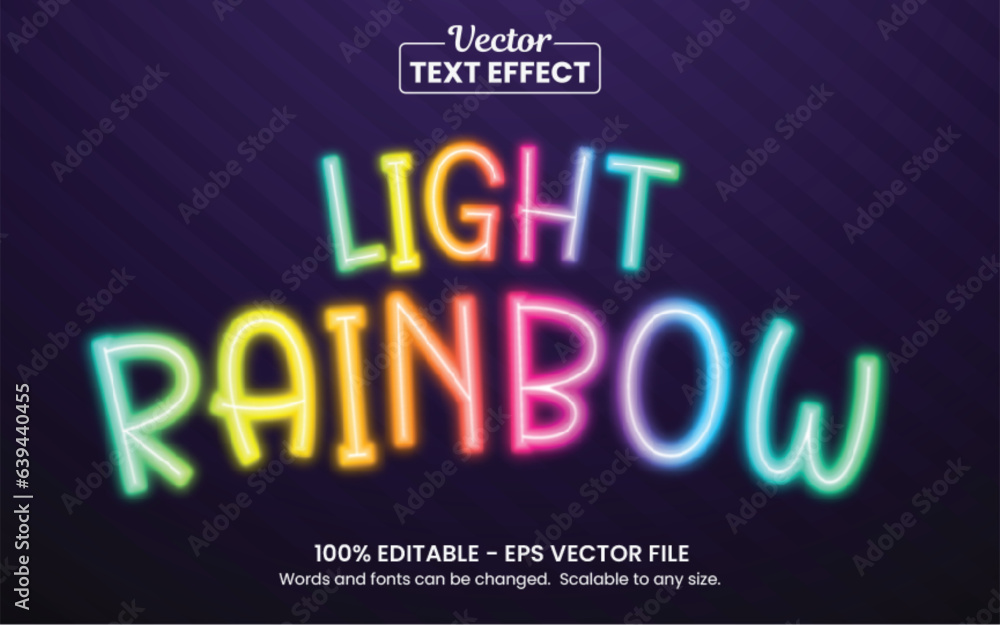 Poster elegant and coloful text effect design, editable text effect.