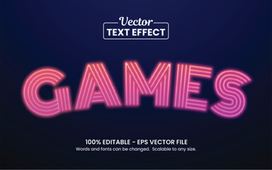 Glowing light style, Editable font effect	