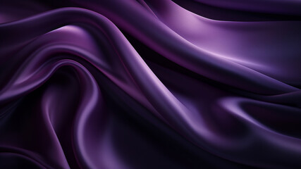 Fototapeta premium Elegance abstract soft focus wave glossy purple fabric use for background