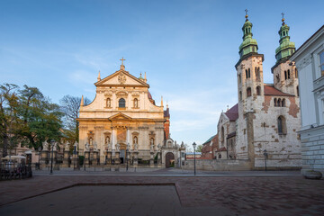 Fototapeta na wymiar Saints Peter and Paul Church and St. Andrew Church - Krakow, Poland