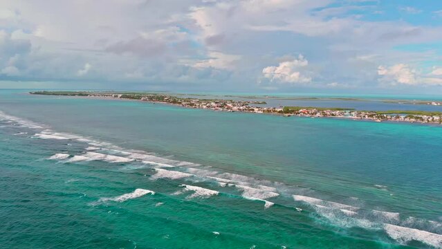 San Pedro Island Reef Drone fly over