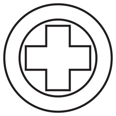 caduceus icon on metal internet button