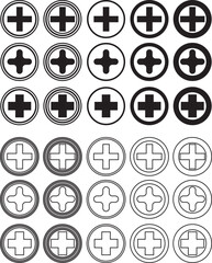 caduceus icon on metal internet button