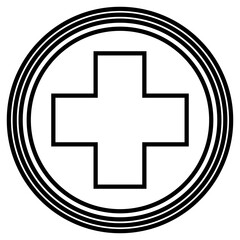 caduceus icon on metal internet button